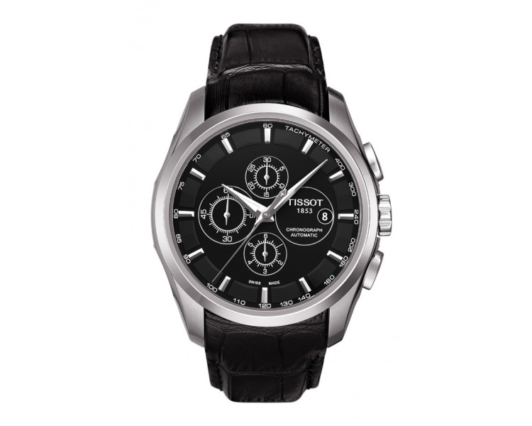 TISSOT COUTURIER AUTOMATIQUE CHRONOGRAPHE NOIR CUIR T0356271605100