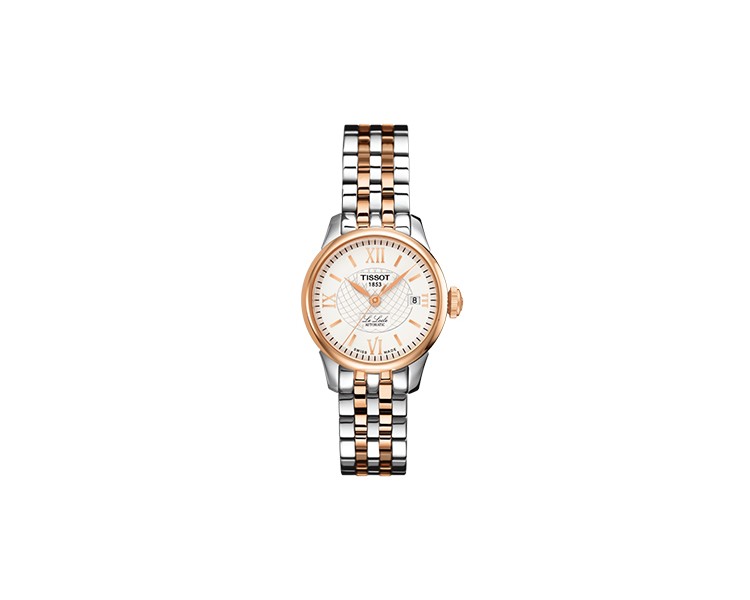 Montre Femme Tissot Le Locle blanc bracelet acier - Réf. T41218333
