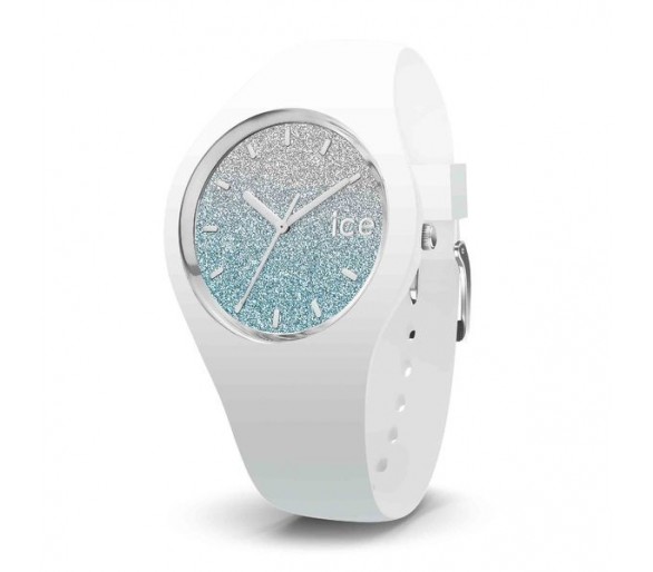 Montre femme ICE WATCH Ice Io banche, bleue, pailletée - 013425