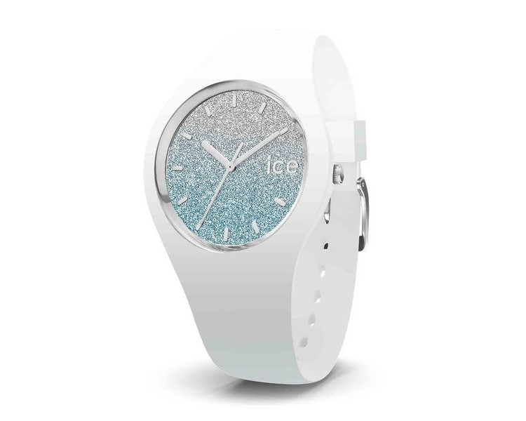 Montre femme ICE WATCH Ice Io banche, bleue, pailletée - 013425