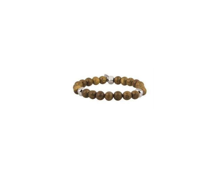 Bracelet OFFICINA 1986 Perle Bois Marron Clair - OI060