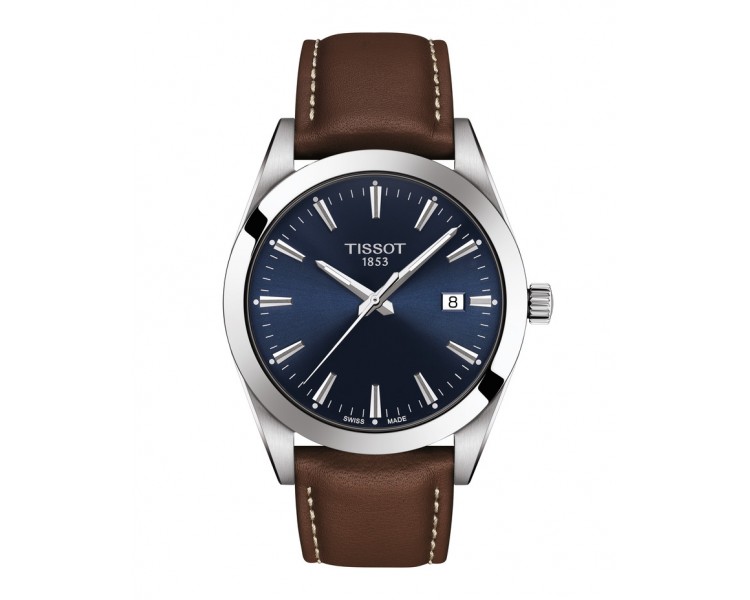 TISSOT GENTLEMAN BLEU CUIR T1274101604100