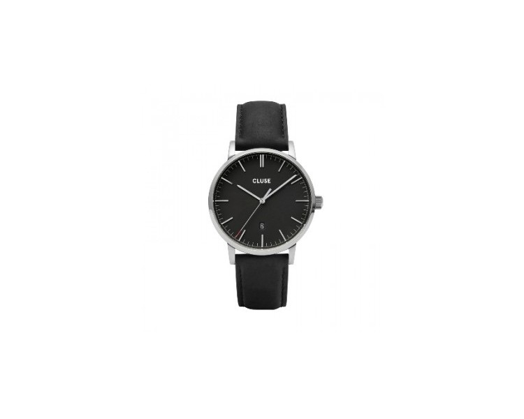 Montre homme CLUSE Aravis cadran noir/bracelet cuir noir - CW0101501001