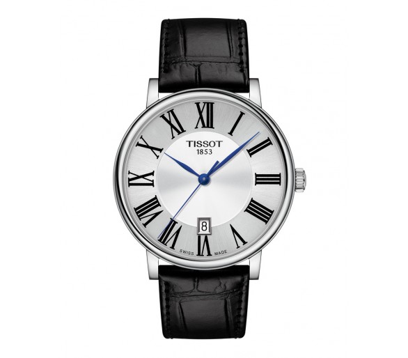 TISSOT CARSON PREMIUM BLANC CUIR NOIR T1224101603300