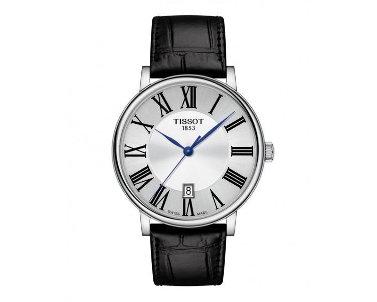 TISSOT CARSON PREMIUM BLANC CUIR NOIR T1224101603300 TISSOT CARSON PREMIUM BLANC CUIR NOIR T1224101603300