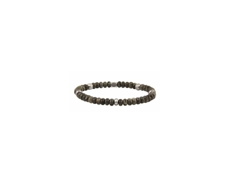 Bracelet OFFICINA Perle Oeil de Tigre Marron - OI067