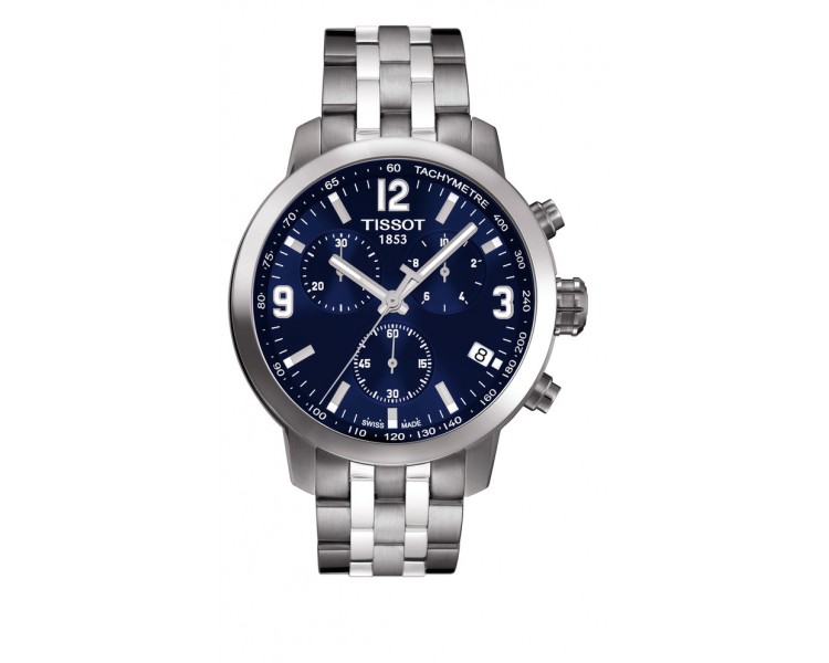 Montre Homme TISSOT PRC 200 Chronograph Fond Bleu - T0554171104700