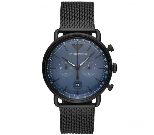 Montre Homme EMPORIO ARMANI Aviator Bleu Noir - AR11201