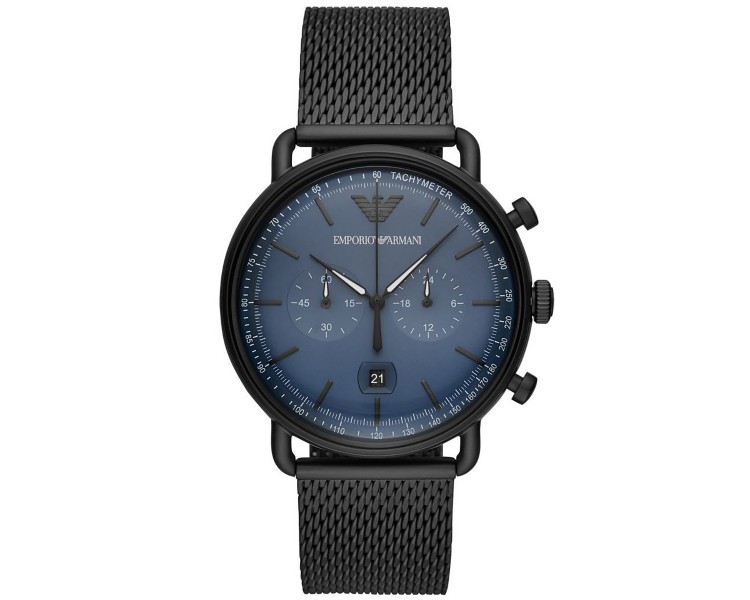 Montre Homme EMPORIO ARMANI Aviator Bleu Noir - AR11201