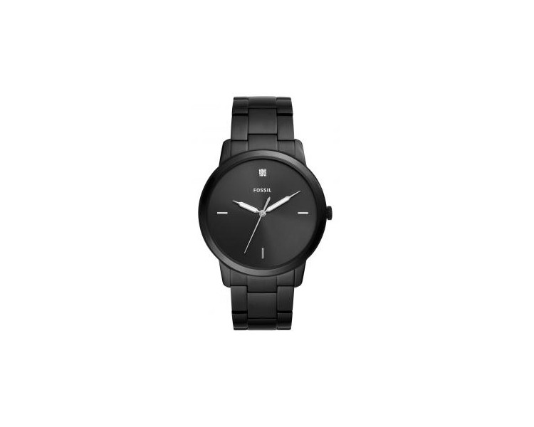 Montre homme Fossil  MINIMALIST cadran noir/bracelet acier noir - FS5455