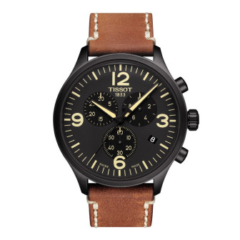 TISSOT CHRONO XL NOIR CUIR T1166173605700