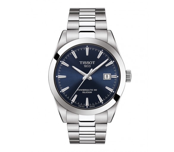 TISSOT GENTLEMAN POWERMATIC 80 SILICIUM BLEU ACIER T1274071104100