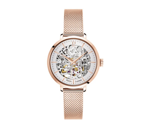 Montre Femme PIERRE LANNIER Automatique Squelette PVD Or Rose - 313B928