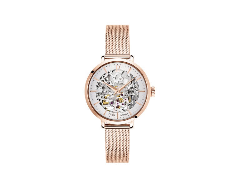 Montre Femme PIERRE LANNIER Automatique Squelette PVD Or Rose - 313B928 Montre Femme PIERRE LANNIER Automatique Squelette PVD Or Rose - 313B928