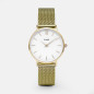 Montre femme CLUSE Minuit cadran blanc/bracelet acier or - CW0101203007