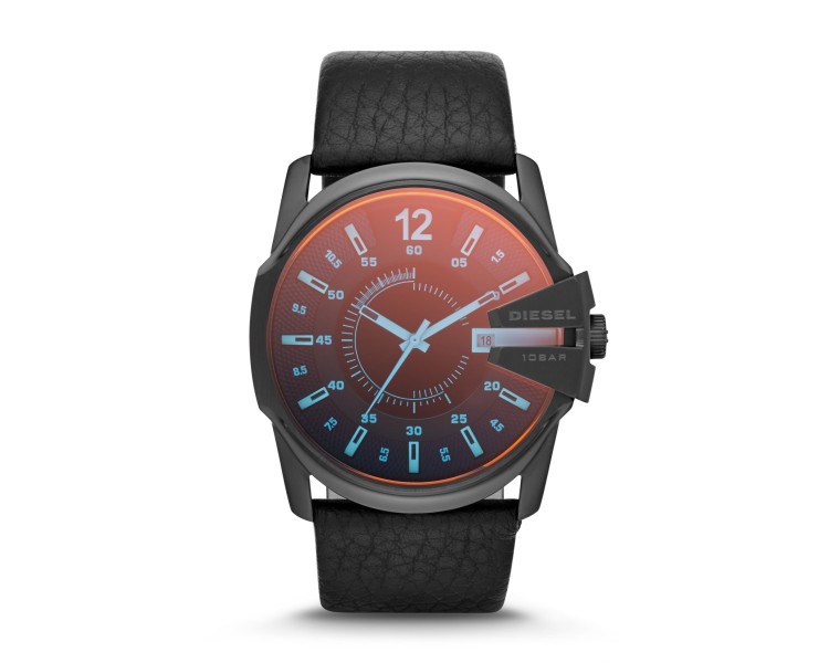 Montre Homme DIESEL Master Chief Bracelet cuir noir Robuste - DZ1657 Montre Homme DIESEL Master Chief Bracelet cuir noir Robuste - DZ1657