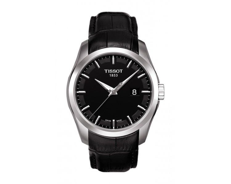 Montre Homme TISSOT Couturier Bracelet Cuir Noir - T0354101605100