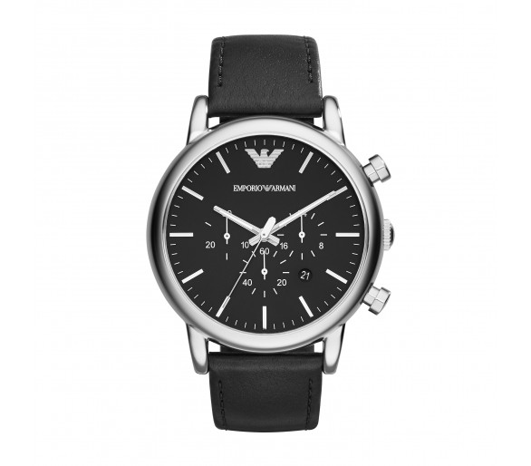 Montre homme Emporio Armani luigi cadran noir/bracelet noir mat -  AR1828