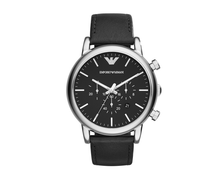 Montre homme Emporio Armani luigi cadran noir/bracelet noir mat -  AR1828