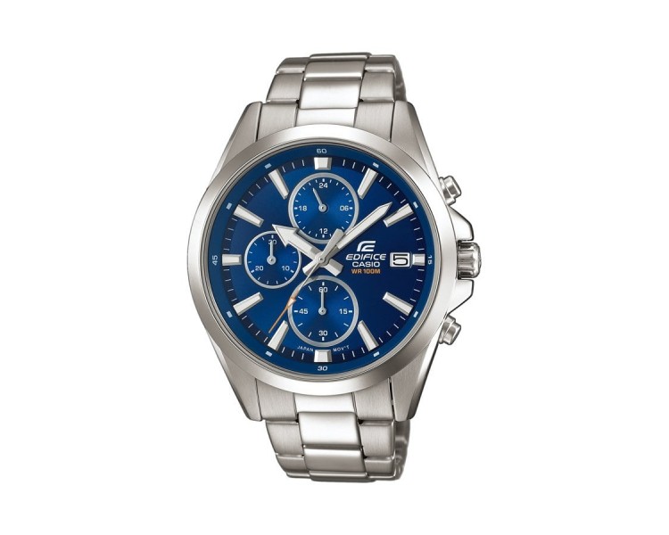 Montre homme CASIO Edifice cadran bleu/bracelet acier gris - EFV-560D-2AVUEF