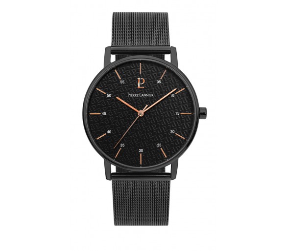 Montre Homme PIERRE LANNIER Elegance Style Cityline Milanais Noir - 203F438