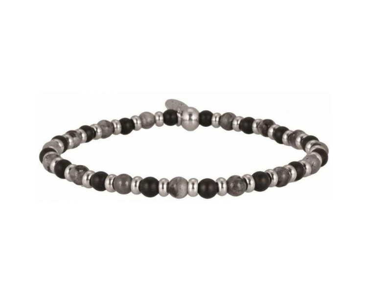 Bracelet OFFICINA 1986 Perle Labradorite Graphite - OI051