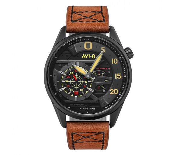 Montre Homme Hawker Harrier II bracelet cuir marron - AV-4070-04