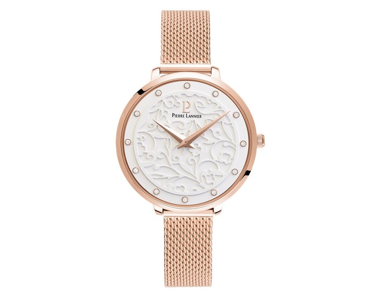 Montre Femme PIERRE LANNIER Eolia Cadran Blanc Acier Or Rose - 039L908 Montre Femme PIERRE LANNIER Eolia Cadran Blanc Acier Or Rose - 039L908