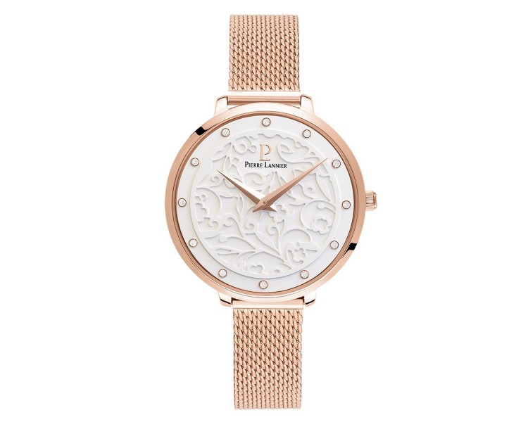 Montre Femme PIERRE LANNIER Eolia Cadran Blanc Acier Or Rose - 039L908