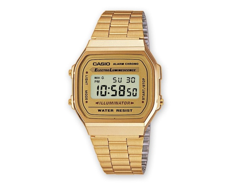 Montre unisexe CASIO vintage iconic bracelet acier inoxydable doré - A168WG-9EF Montre unisexe CASIO vintage iconic bracelet acier inoxydable doré - A168WG-9EF