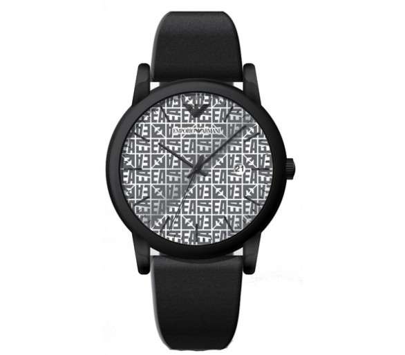 Montre homme Emporio Armani Luigi bracelet cuir noir - AR11274