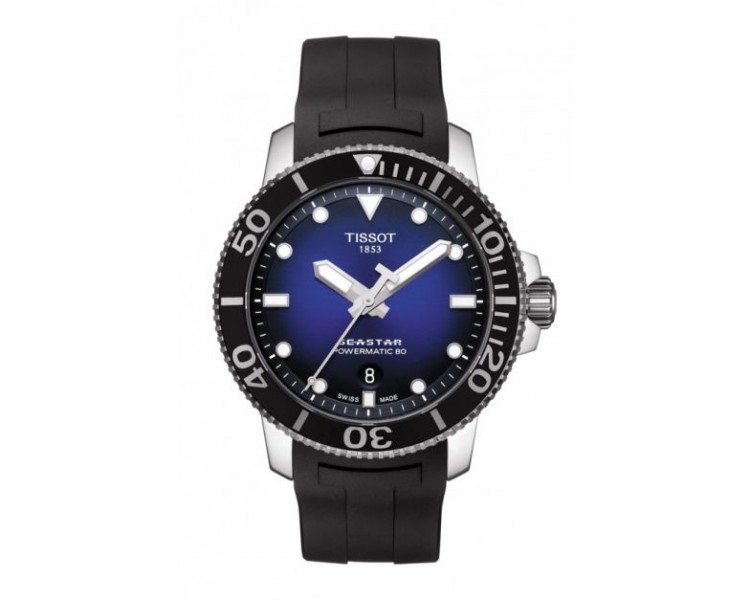 Montre Homme T1204071704100 Tissot Seastar 1000 Powermatic 80 - Cadran Ronde, Bleu dégradé Montre Homme T1204071704100 Tissot Seastar 1000 Powermatic 80 - Cadran Ronde, Bleu dégradé