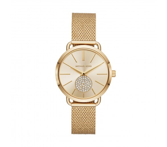 Montre Femme MICHAEL KORS Portia Dorée maille milanaise - MK3844