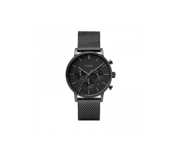 Montre homme CLUSE Aravis full black, bracelet en acier - CW0101502007