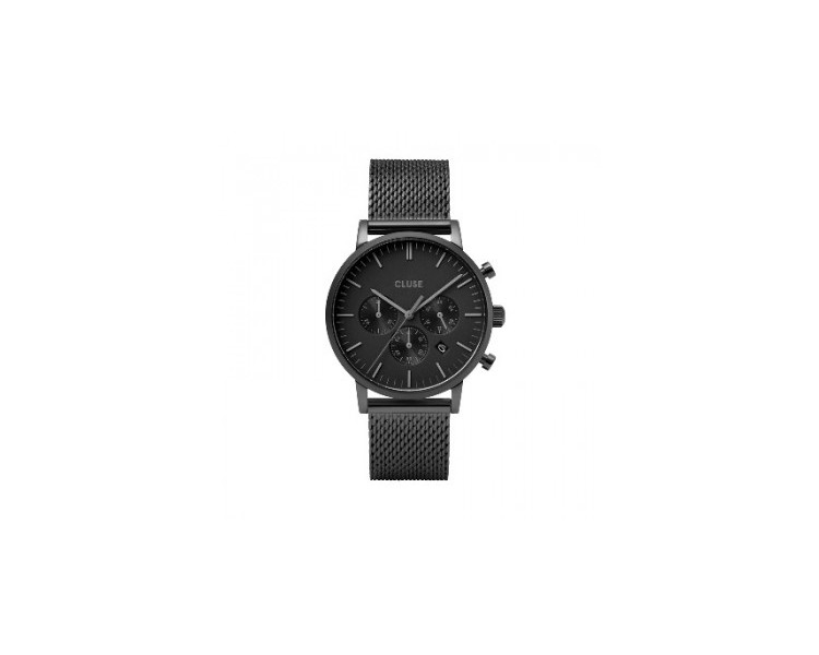 Montre homme CLUSE Aravis full black, bracelet en acier - CW0101502007