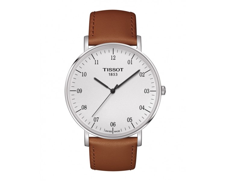 Montre Homme TISSOT T-Classic Everytime Large Cuir Brun - T1096101603700