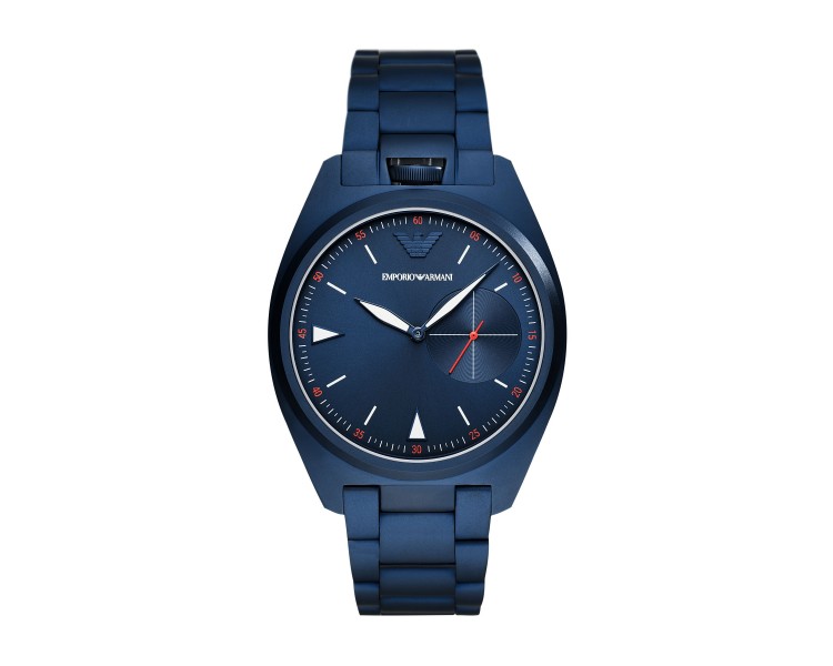 Montre homme Emporio Armani Nicola cadran bleu/bracelet bleu - AR11309