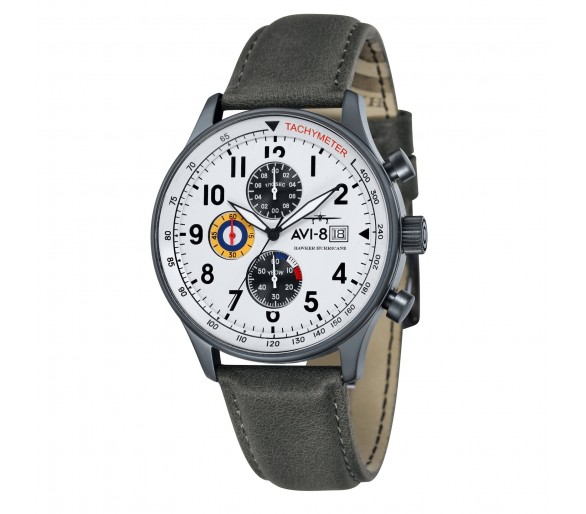 AVI-8 HAWKER HURRICANE BLANC CUIR GRIS AV-4011-0B