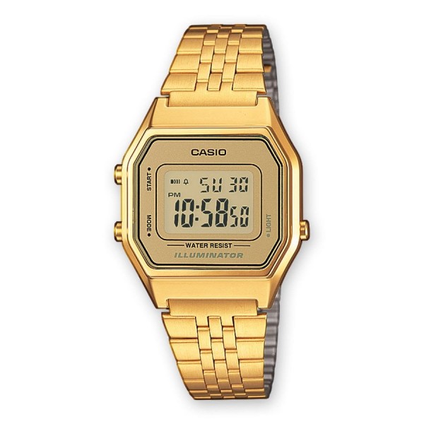 Montre unisexe CASIO vintage cadran jaune/bracelet acier jaune - LA680WEGA-9ER Montre unisexe CASIO vintage cadran jaune/bracelet acier jaune - LA680WEGA-9ER