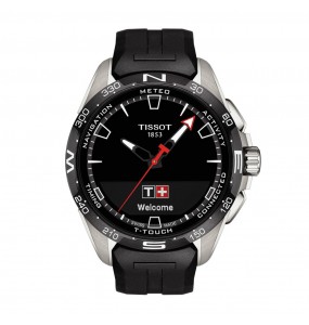 Montre Homme TISSOT T-TOUCH Connect Solar Titane Silicone Noir - T1214204705100