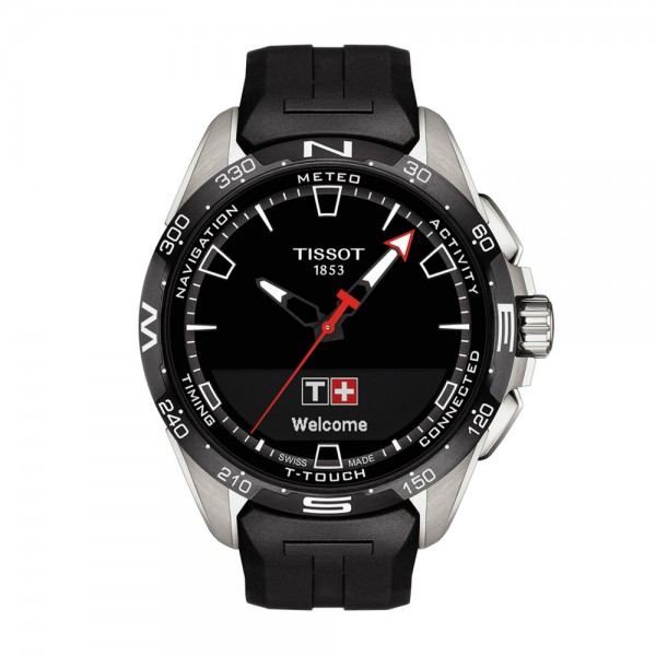 Montre Homme TISSOT T-TOUCH Connect Solar Titane Silicone Noir - T1214204705100