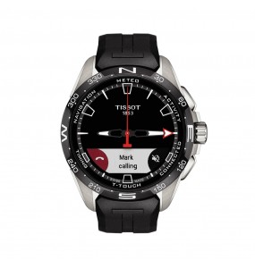 Montre Homme TISSOT T-TOUCH Connect Solar Titane Silicone Noir - T1214204705100