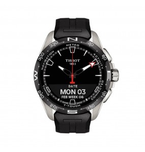 Montre Homme TISSOT T-TOUCH Connect Solar Titane Silicone Noir - T1214204705100