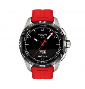 Montre Homme TISSOT T-Touch Connect Solar Rouge Noire  - T1214204705101