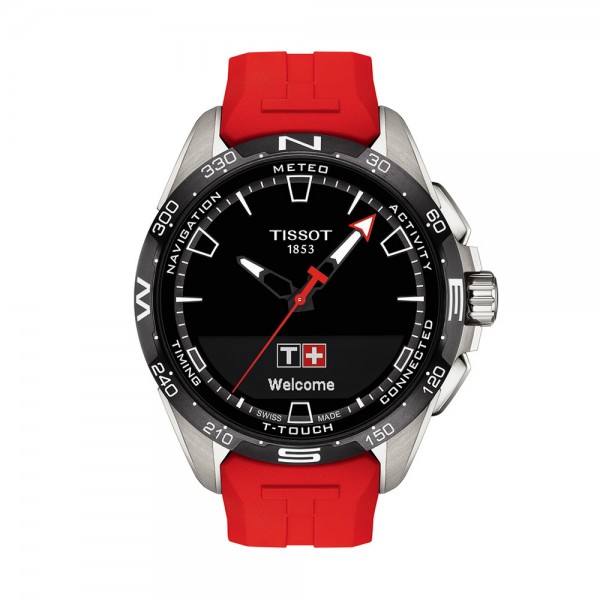 Montre Homme TISSOT T-Touch Connect Solar Rouge Noire  - T1214204705101