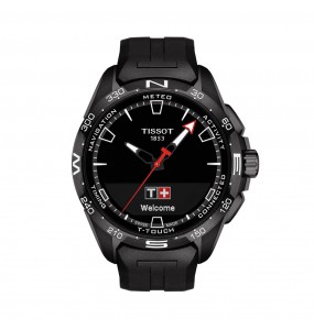 TISSOT T-TOUCH CONNECT SOLAR TITANE NOIR BRACELET SILICONE T1214204705103