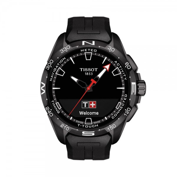 TISSOT T-TOUCH CONNECT SOLAR TITANE NOIR BRACELET SILICONE T1214204705103