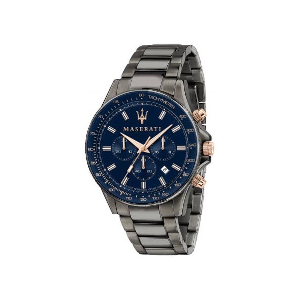 Montre Homme MASERATI Sfida Acier PVD Gris Bleu - R8873640001