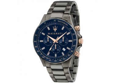 Montre Homme MASERATI Sfida Acier PVD Gris Bleu - R8873640001