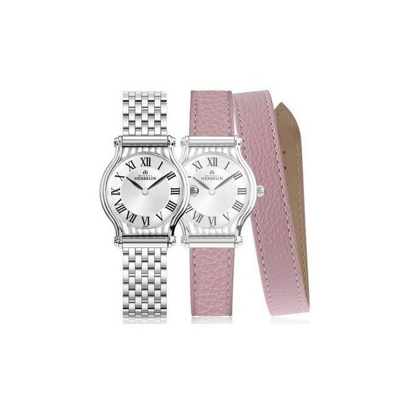 Montre femme MICHEL HERBELIN Antares Bracelet acier, rose - COF.17447/B08LR